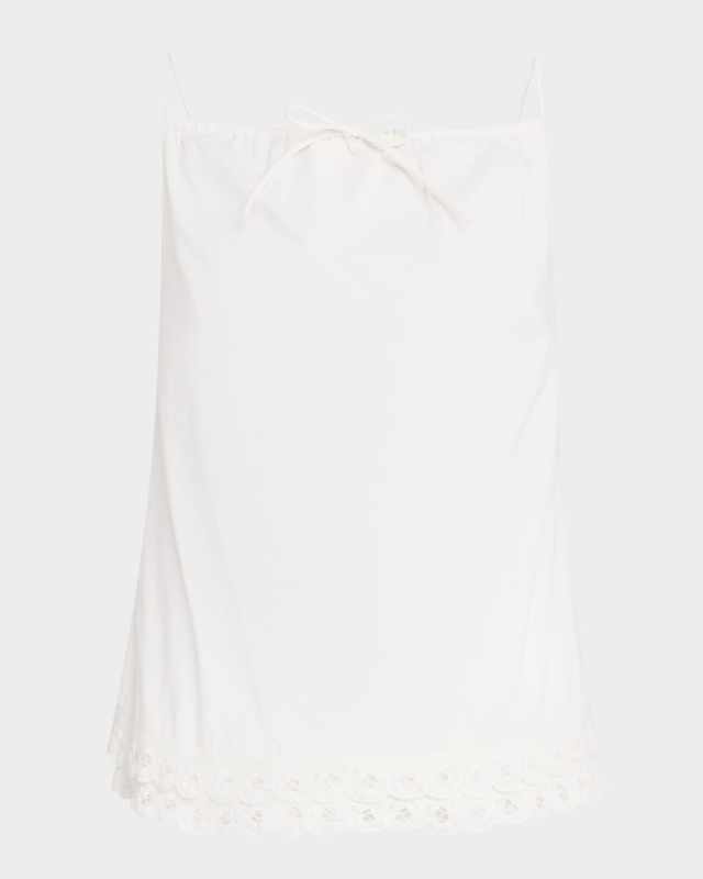 Elle Lace-Trim Organic Cotton Top